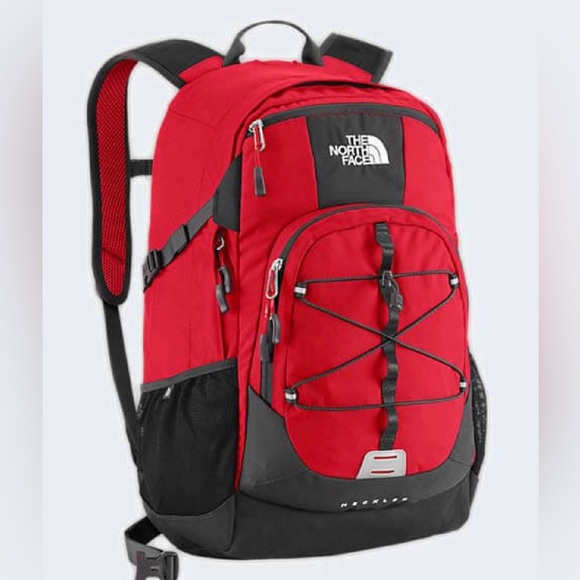 The North Face Bags Euc North Face Heckler Backpack Red And Black